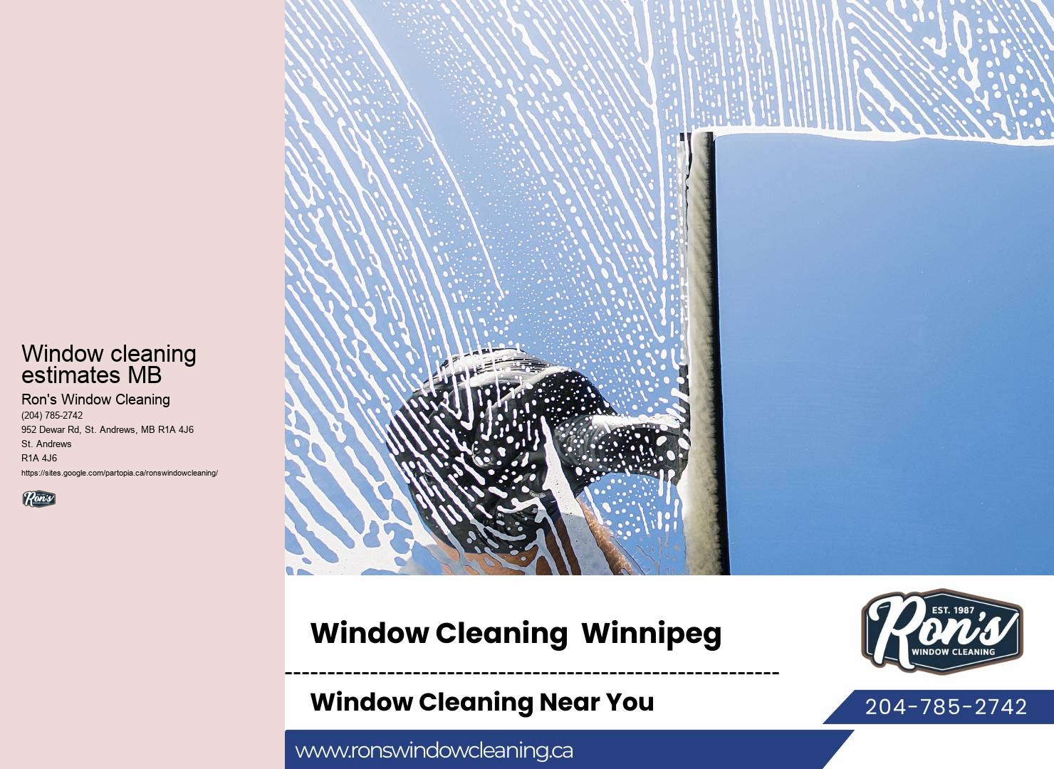 Window cleaning solutions in Winnipeg