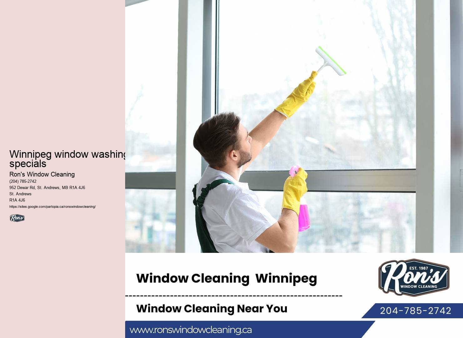 Window cleaning specialists Winnipeg