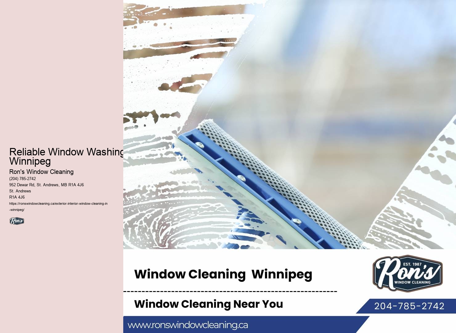 Window Cleaning Training Reliable Window Washing Winnipeg